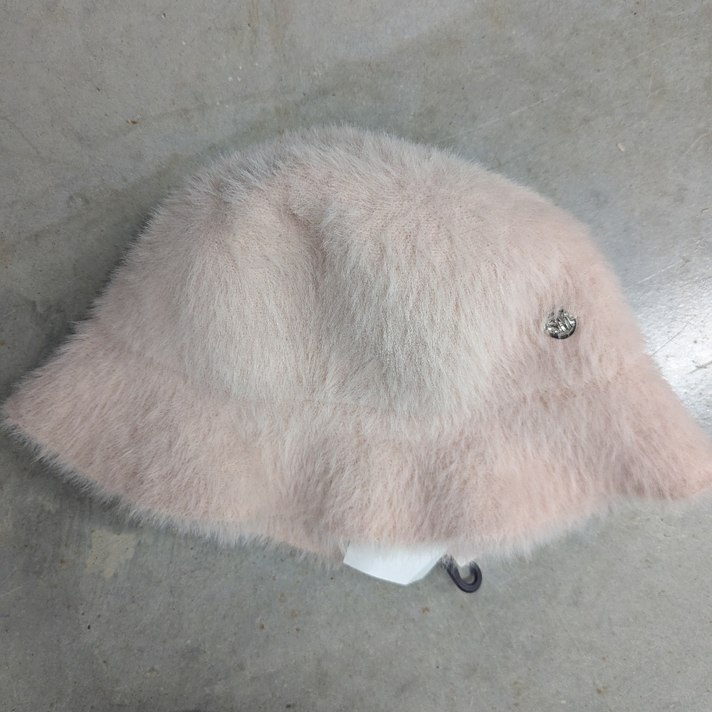 Steve Madden Blush Faux Fur Bucket Hat